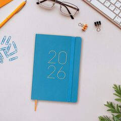 Agenda Finocam Llisa F4 setm/vista horitzontal cat 2026 blau