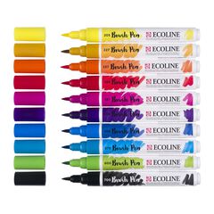 Rotuladores Pincel Talens Ecoline Primarios 10 colores