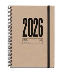 Agenda Espiral Miquelrius Plus dia/pàg català 2026 Recycled Natural
