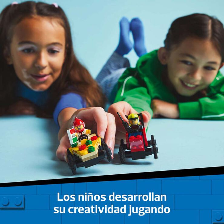 LEGO® LEGO City Pack de Coches de Carreras: Pizza vs. Camión de Bomberos 60458