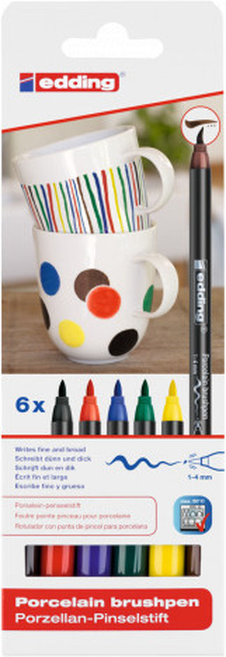 Rotuladores para cerámica 6 colores básicos