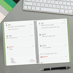 Agenda Finocam My Semana Vista Horizontal 2027 Catal&aacute;n Verde