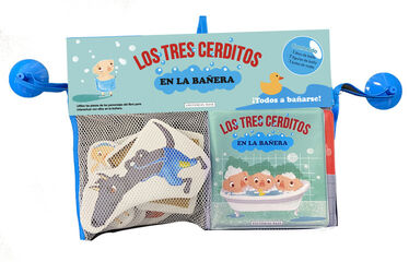 Los tres cerditos en la bañera