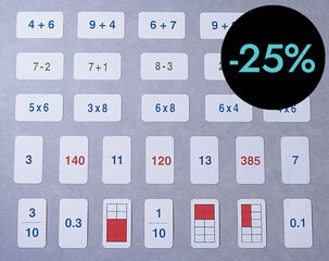 Juego de matemáticas Nardil Cartas de divisiones