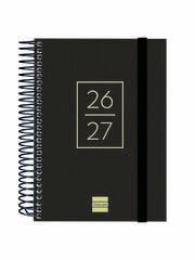Agenda Escolar Finocam Secundaria 1/8 D&iacute;a/P&aacute;gina Castellano 2026-27 Negro