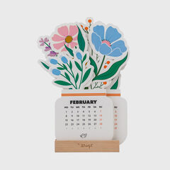 Calendari Mr. Wonderful Taula Amb Peanya Flowers Multiling&uuml;e 2027