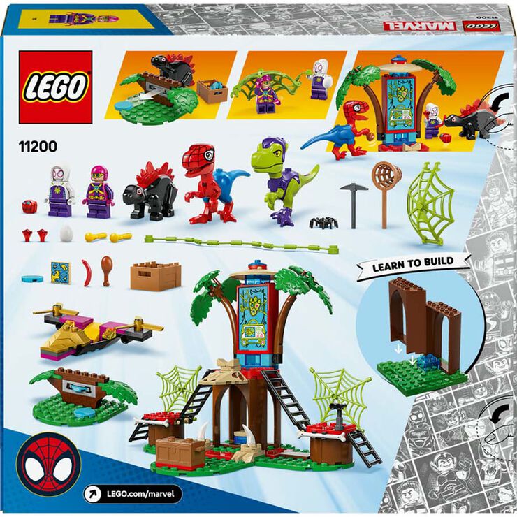 LEGO® Spidey Spidey i Gobby: Batalla de Raptors a la Base de la Casa de l'Arbre 11200