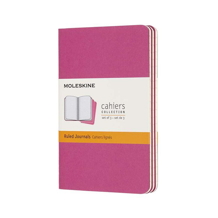 Pack 3 Llibretes Moleskine P Rosa Ratlla