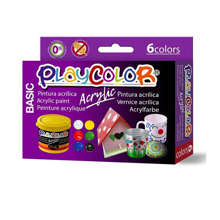 Kit pintura acrílica Basic 40ml 6u. - Abacus Online