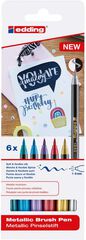 Rotuladores Edding Brush Pen 1340 metal 6 colores