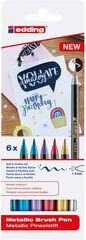 Retoladors Edding Brush Pen 1340 metal 6 colors