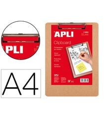 Portafolios de madera Apli A4 con pinza