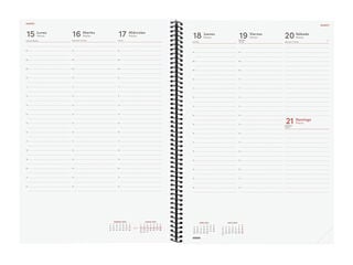Agenda Finocam Opaque Setmana Vista Vertical 2027 Castell&agrave; Negre