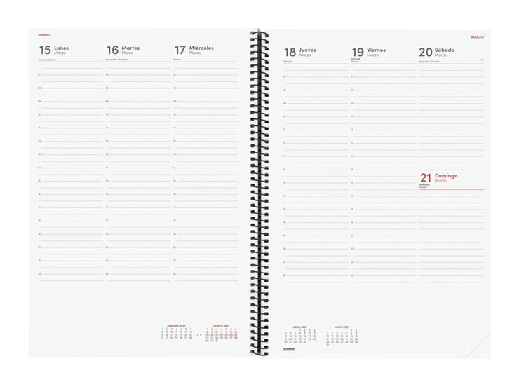 Agenda Finocam Opaque Setmana Vista Vertical 2027 Castell&agrave; Negre