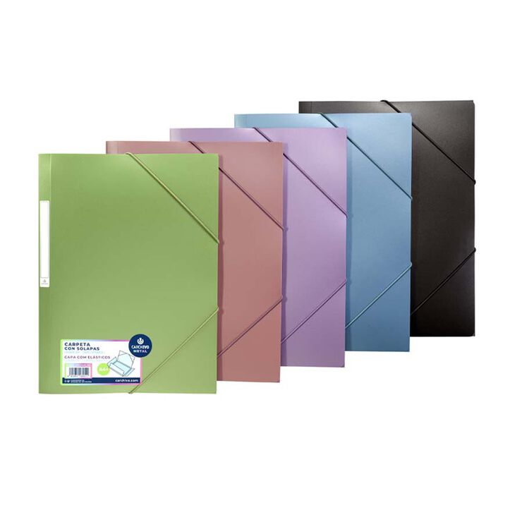 Carpeta Solapes Carchivo a/goma Metal Lila Carpeta Solapes Carchivo a/goma Metal Lila