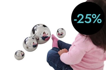 Bolas reflectantes sensoriales plata