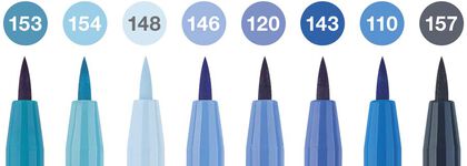 Pitt Artist Pen Faber The Blues 8 colas azules Pitt Artist Pen Faber The Blues 8 colas azules