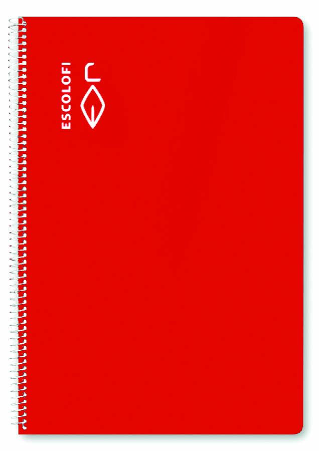 Libreta espiral Escolofi A4 80 hojas 5x5mm margen rojo