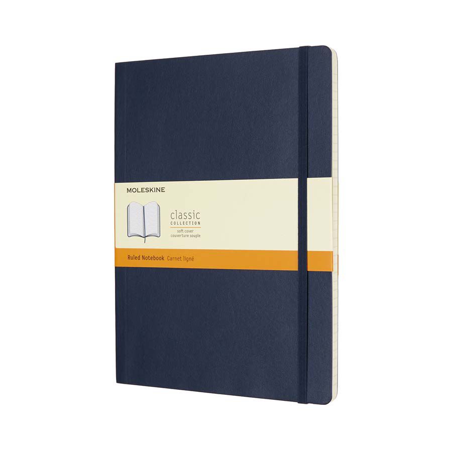 Libreta Moleskine Soft XL raya azul