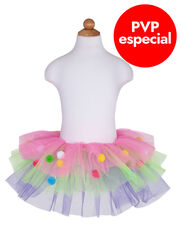 Faldilla TuTu multicolor pompons Great Pretenders