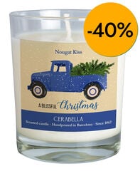 Vela Navidad Beso de turr&oacute;n azul