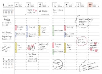 Agenda Mark's 18 Mesos A6 Setmana/Vista Multiling&uuml;e 2026-2027 Japan Ona