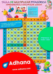 ADHAC 35x50 Taula multiplicar pitagòrica ADHAC 35x50 Taula multiplicar pitagòrica