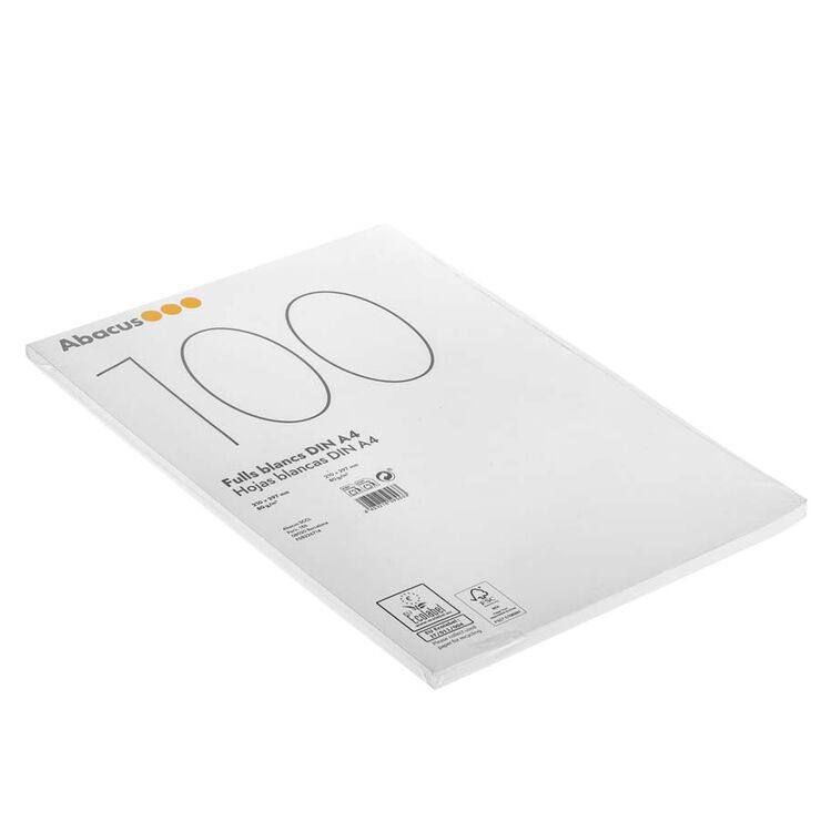 Paper blanc Abacus A4 80g 100 fulls