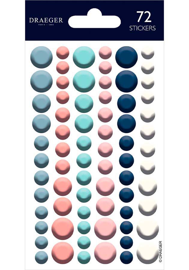 Stickers Draeger Cercles pastel 72u