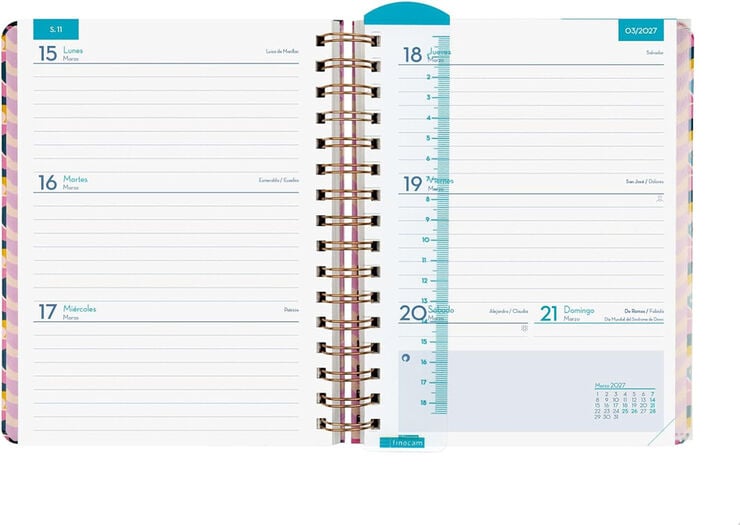 Agenda Professor Design | 1/4 Setmana Vista, Castell&agrave; (2026-2027) &ndash; Lila