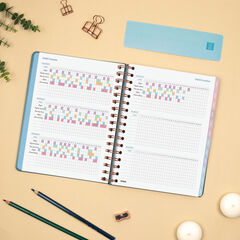 Agenda Finocam Optimal Semana Vista Horizontal 2027 Multiling&uuml;e Azul