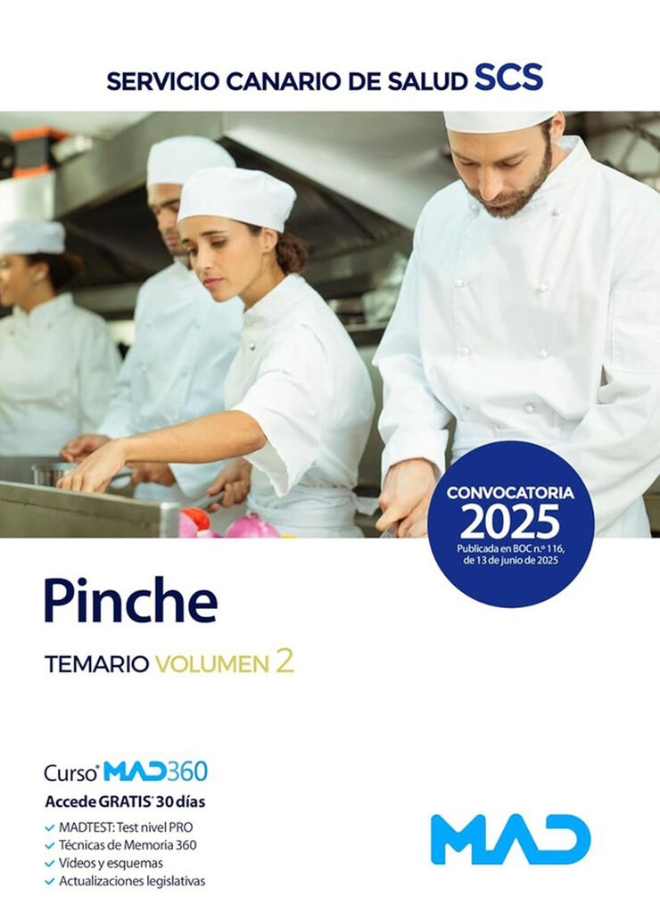 Pinche del Servicio Canario de Salud. Temario volumen 2