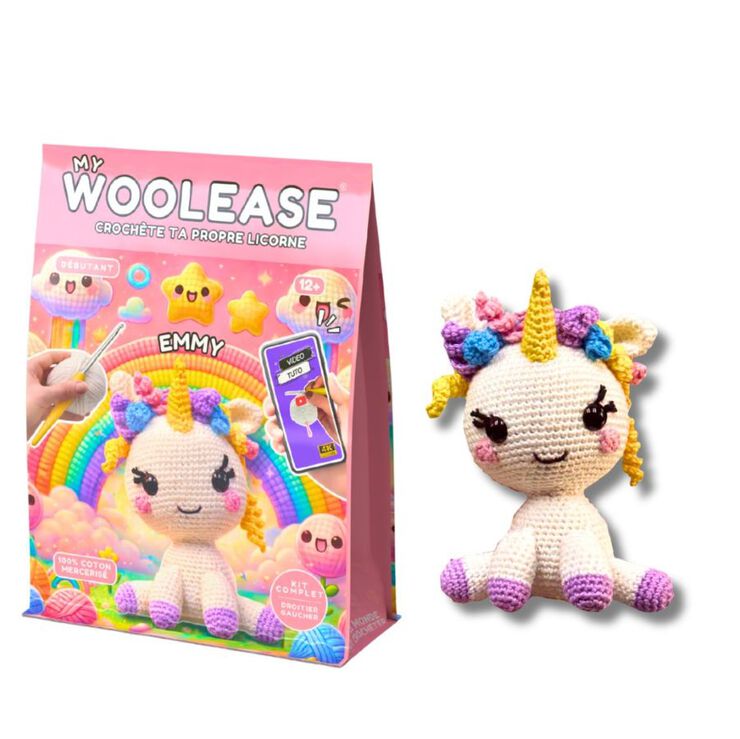 Kit de ganxet per a principiants My Woolease Unicorn