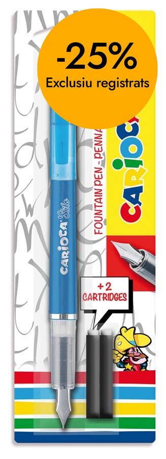 Pluma Estilogr&aacute;fica Carioca + 2 Cartuchos