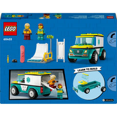 LEGO® City Ambulancia de Emergencias y Chico con Snowboard 60403