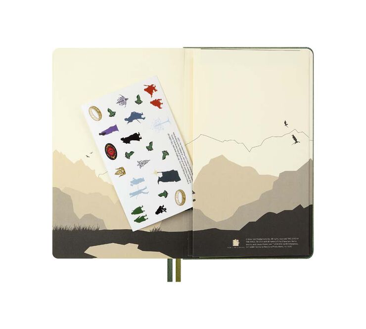 Agenda Moleskine tapa dura diaria Large 2027 El Se&ntilde;or de los Anillos