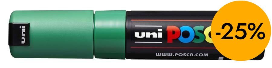 Rotulador Posca PC-7M 4,5-5,5mm verde
