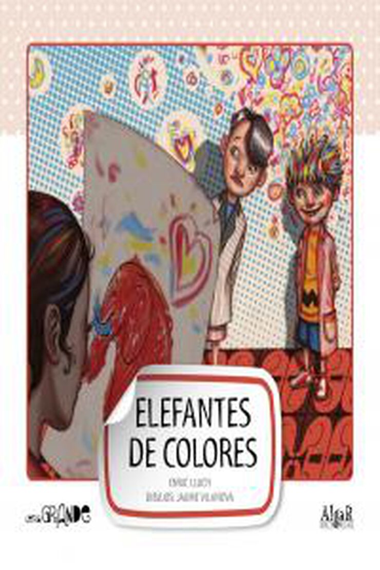 Elefantes de colores - Doble tipografía