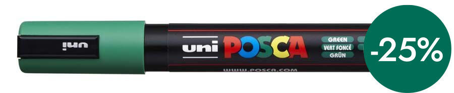 Retolador Posca PC-5M 1,8-2,5mm verd