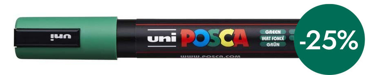 Rotulador Posca PC-5M 1,8-2,5mm verde
