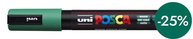 Retolador Posca PC-5M 1,8-2,5mm verd