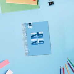 Agenda Finocam escolar Cool 1/8 día/pág cat 2025-26 azul
