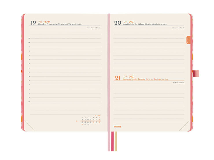 Agenda Finocam Design D&iacute;a P&aacute;gina 2027 Catal&aacute;n Lema