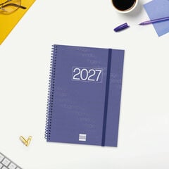 Agenda Finocam Year Semana Vista Horizontal 2027 Catal&aacute;n Azul