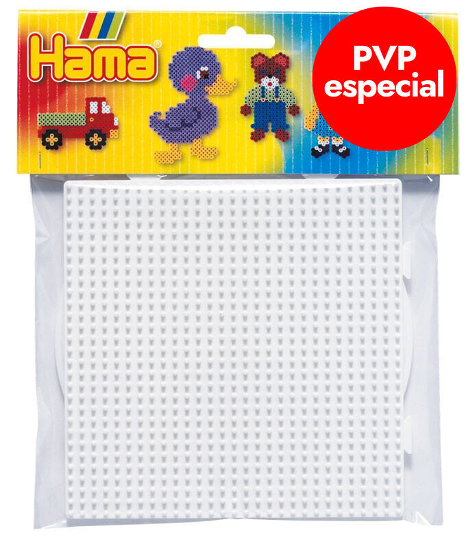 Bases cuadrada y circular Hama Midi 2u blanco