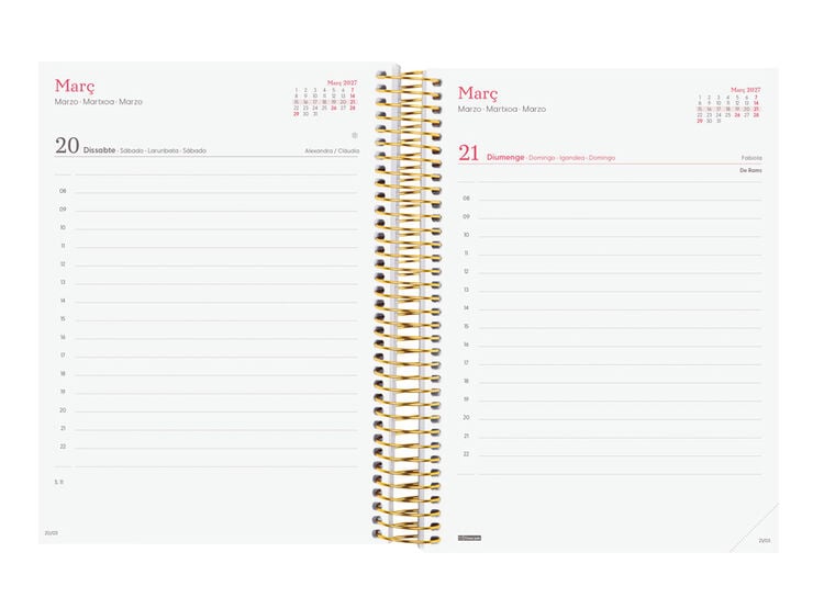 Agenda Finocam Design Collection D&iacute;a P&aacute;gina 2027 Catal&aacute;n Lema
