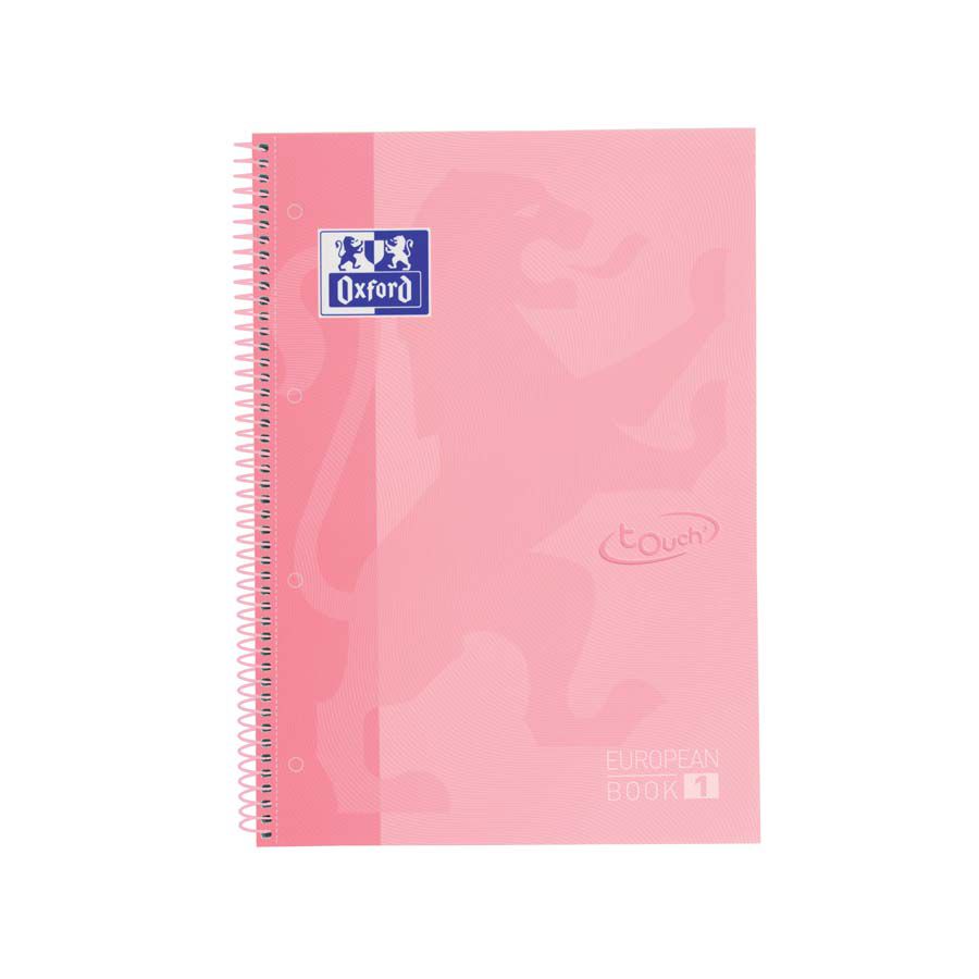 Notebook Oxford Europeanbook 1 Touch A4+ 80 fulls 5x5 rosa