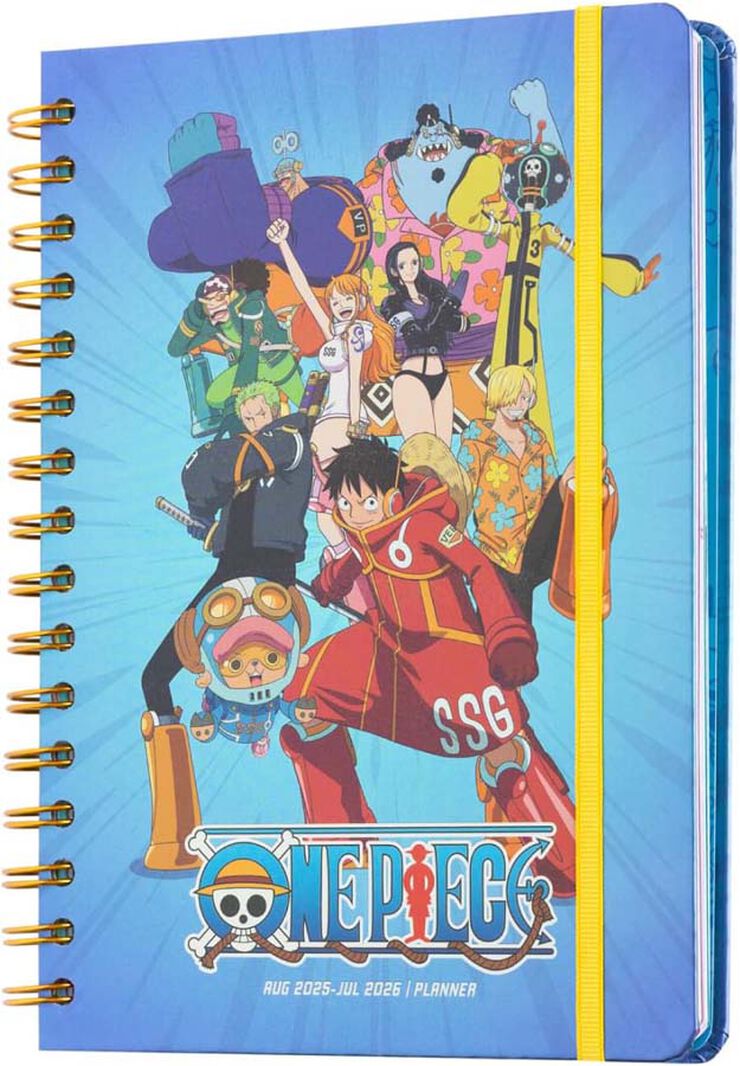 Agenda escolar Erik A5 setm/vista multilingüe 2025-26 One Piece