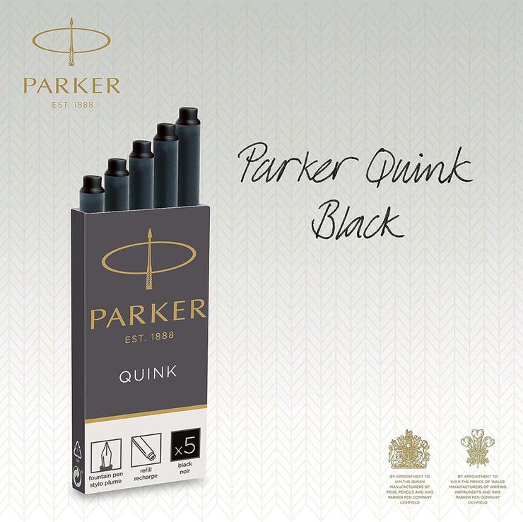 Recambio Pluma Parker negro Paquete 5u