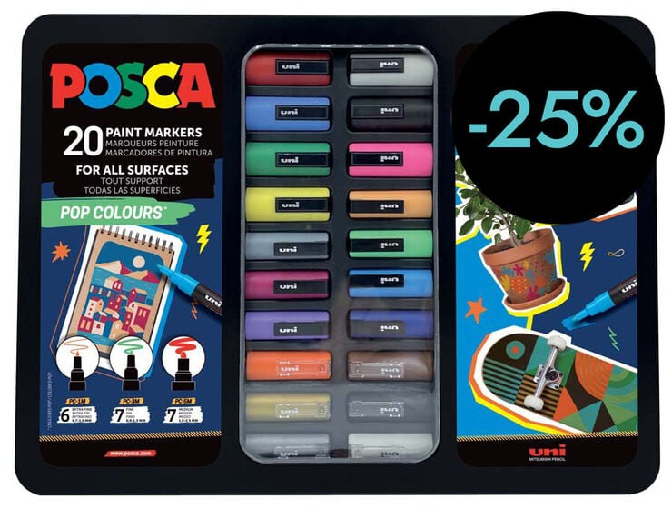 Maletí Posca 20u Pop + Làmines